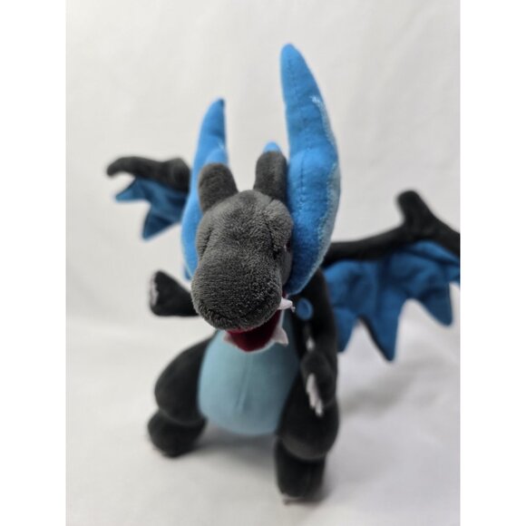 Pokemon Center Mega Charizard X 10" Plush 2018 Articulated Wings X&Y Official - Picture 9 of 12